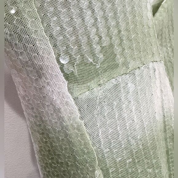 Caroline Constas Mint Ombre Sequin V-Neck Sleeveless Midi Dress - Picture 9 of 9